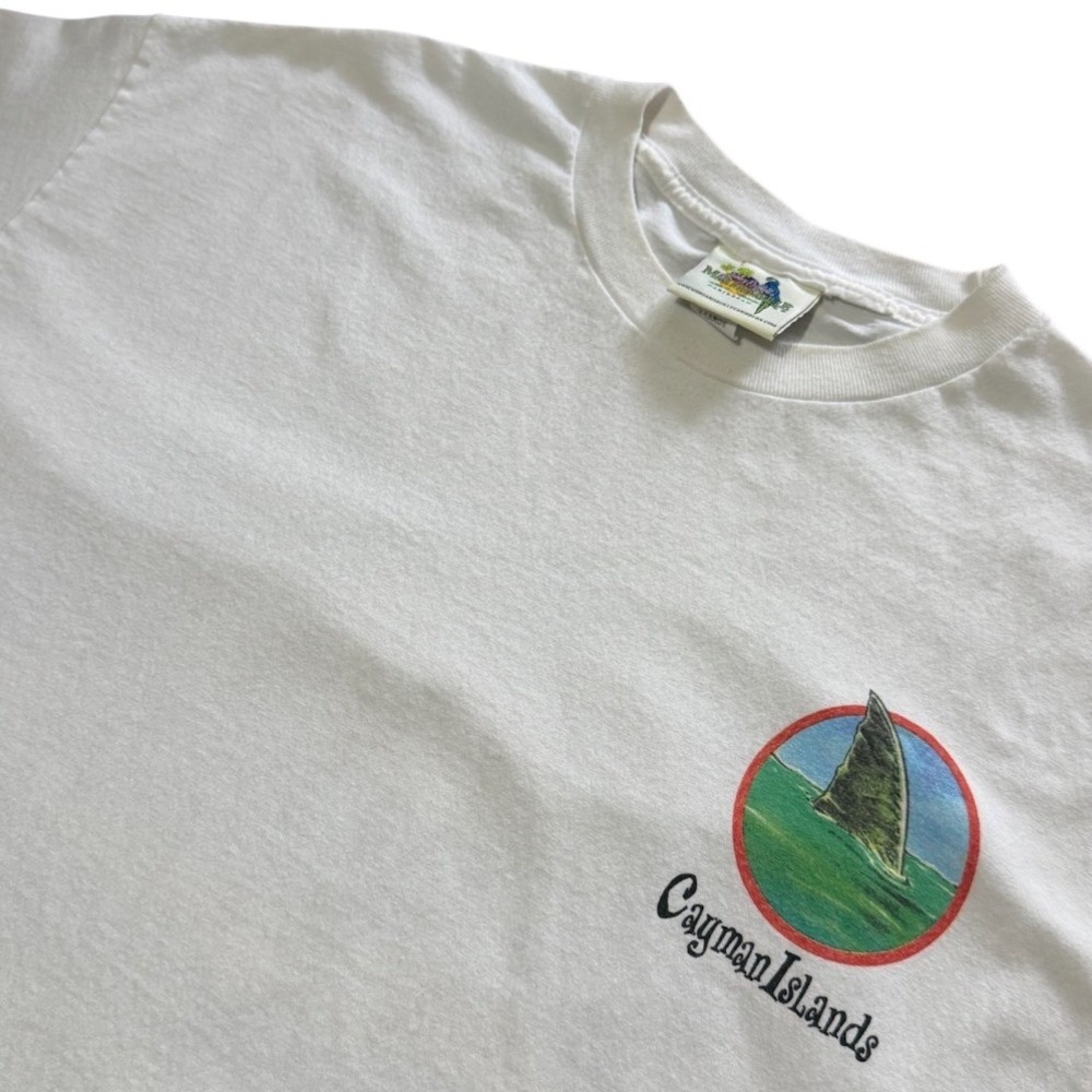 Vintage Y2K Margaritaville Cayman Islands Jimmy Buffet Fish Art Graphic T-shirt - Picture 5 of 9